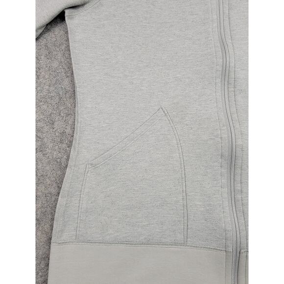 Adidas Jacket Womens Large Gray Full Zip Athletic Lightweight Sweatshirt Pockets - Picture 4 of 14